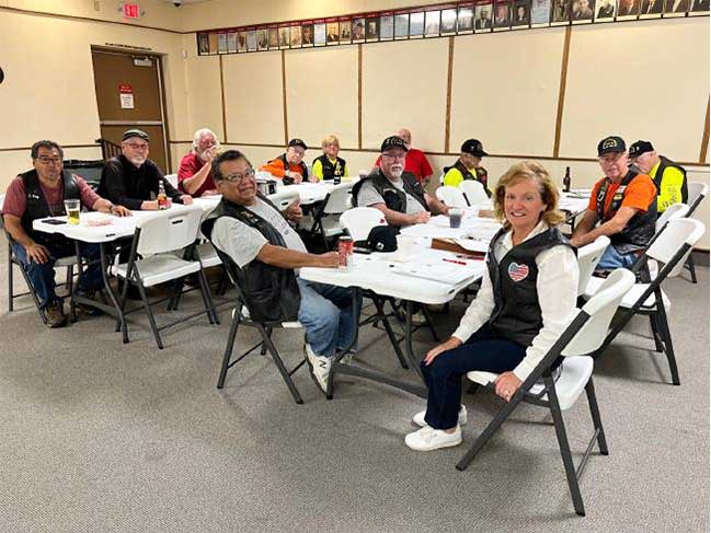 American Legion Riders members at monthly meeting.