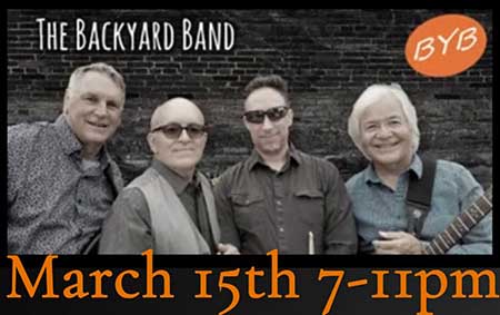 Backyard Band live at Legion Sat. March 15.