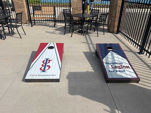 Cornhole bags game at Legion in North Saint Paul MN.