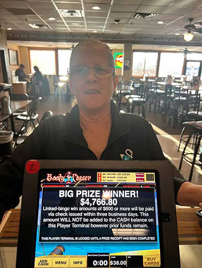 Booty Bingo winner Jan. 2025.