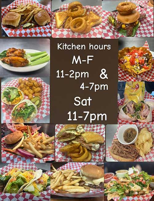 Kitchen Hours for food at the Legion.