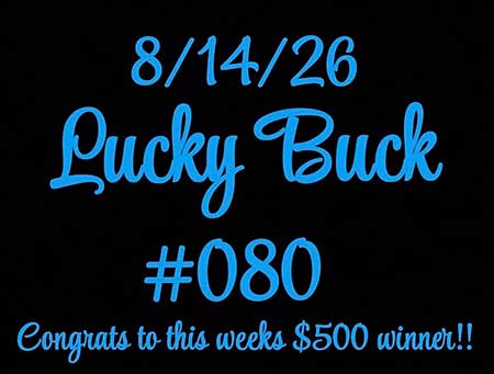 Lucky Buck win number.