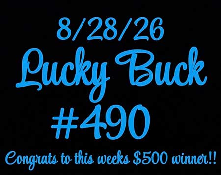 Lucky Buck win number.