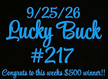 Lucky Buck win number.