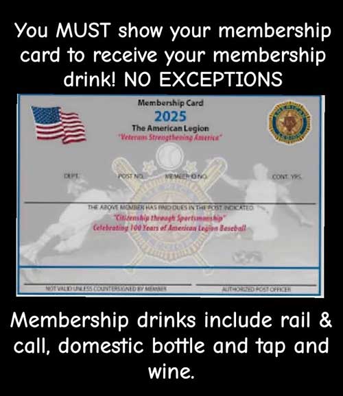 Membership Card drink!