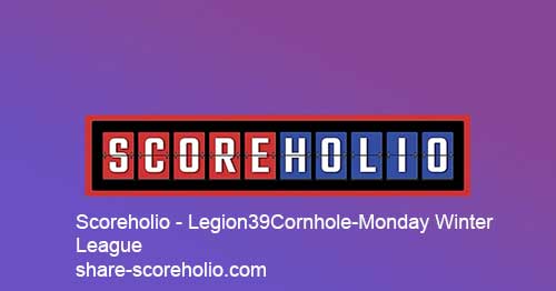 Scoreholio Cornhole Monday Winter League American Legion N. St. Paul MN.