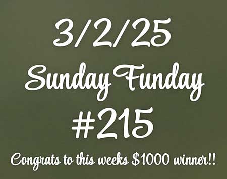 Sunday Funday win number March 2.