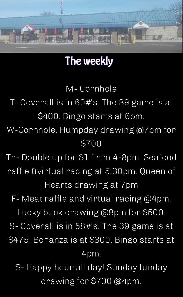 The Weekly events.